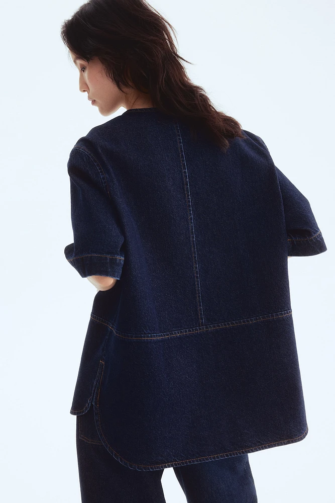 Denim Pullover Top