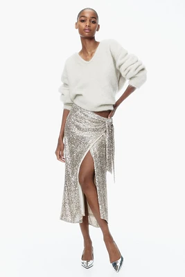 Sequined Wrap Skirt