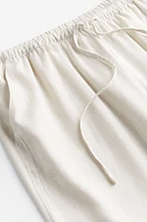 Linen-blend Pull-on Pants