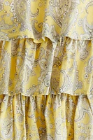 Tiered-Skirt Strappy Dress