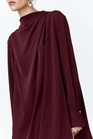 Draped Twill Dress