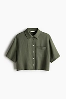 Linen-Blend Shirt