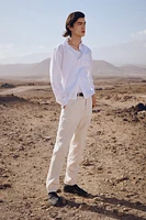 Regular-Fit Linen-Blend Shirt