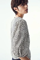 Blouse en lin mélangé