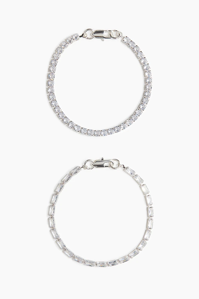 2-pack Rhinestone Bracelets