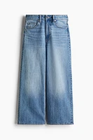 Jean court et ample Taille Haute