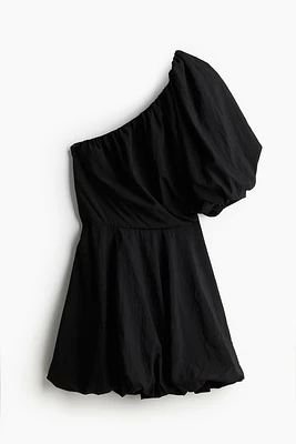 One-shoulder Bubble-hem Dress
