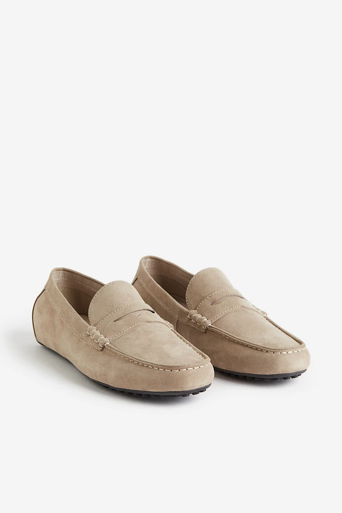 Faux Suede Driving Shoes