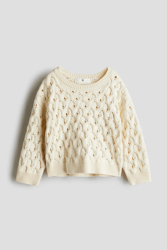 Hole-Knit Sweater