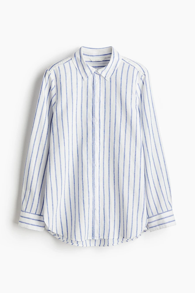 Chemise en lin mélangé