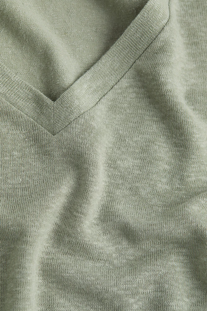 Linen-blend T-shirt