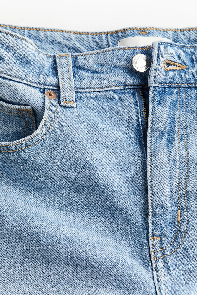 Short taille haute en denim
