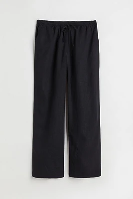 Linen-blend Pull-on Pants