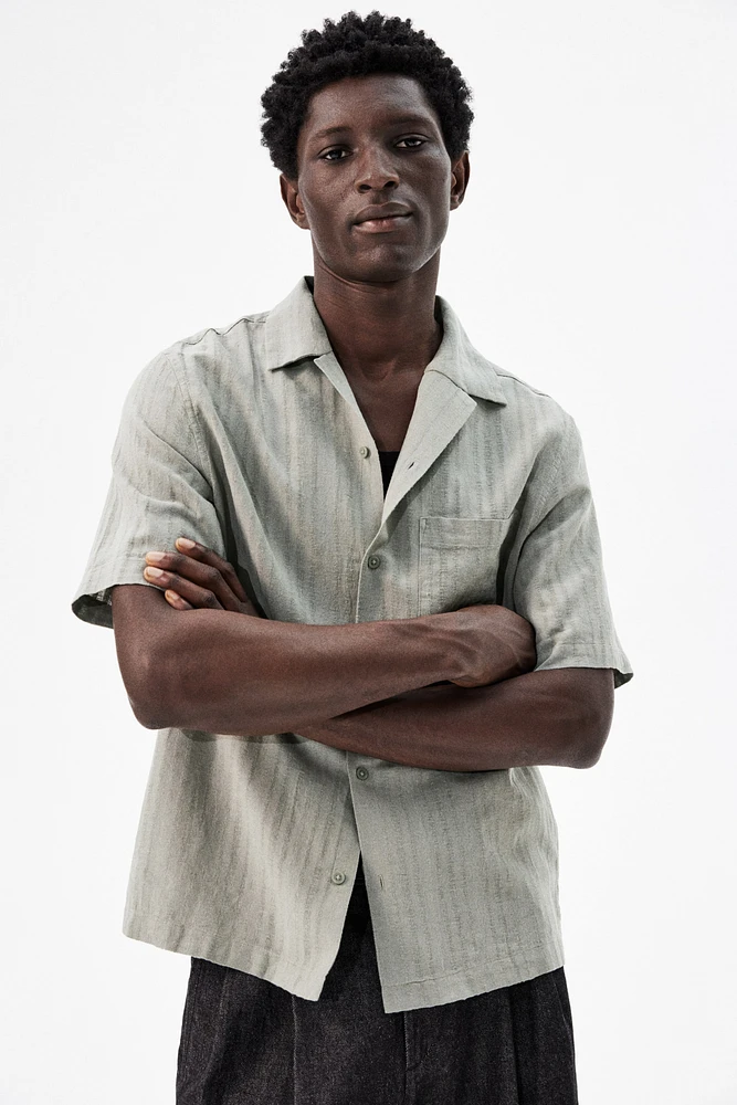 Regular-Fit Linen-Blend Resort Shirt