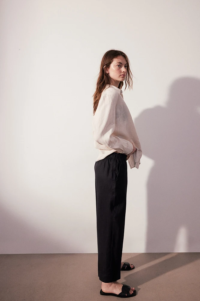 Ankle-length Linen Pants