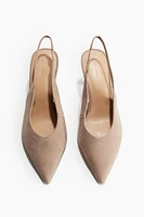 Suede Slingback Pumps