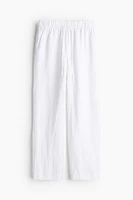 Linen-blend Tapered Pants
