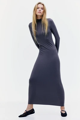 Mock Turtleneck Maxi Dress