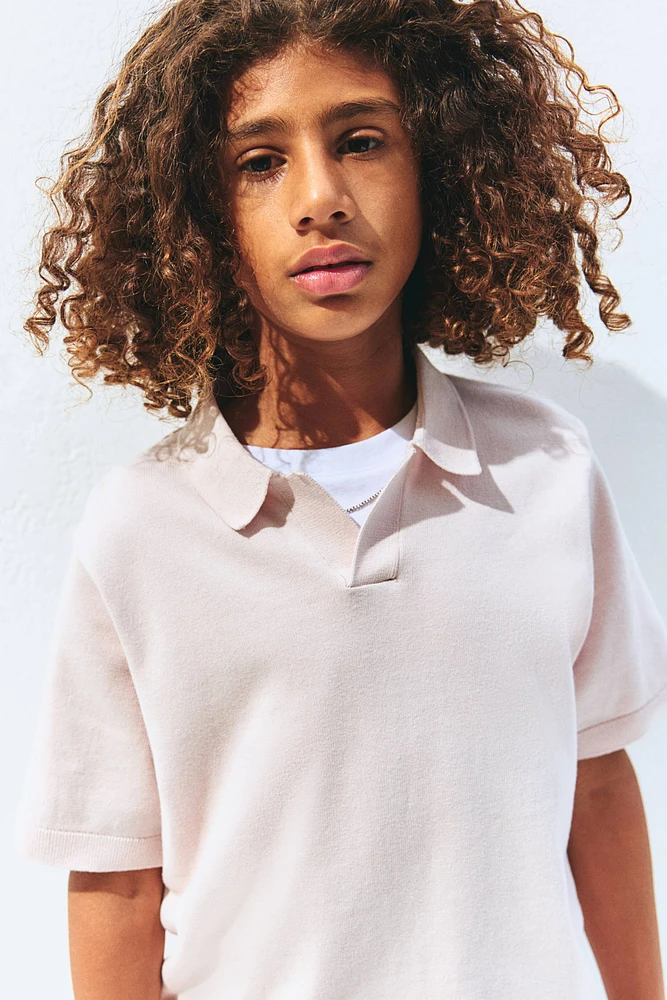 Fine-knit Polo Shirt