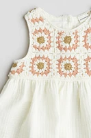 2-Piece Crocheted-Detail Set