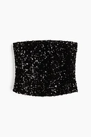 Sequined Bandeau Top