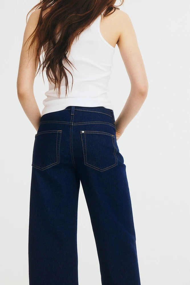 Wide High Cropped Jeans