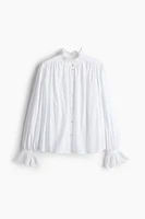 Blouse with Eyelet Embroidery