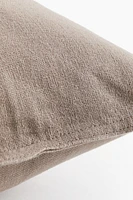Housse de coussin en lin mélangé