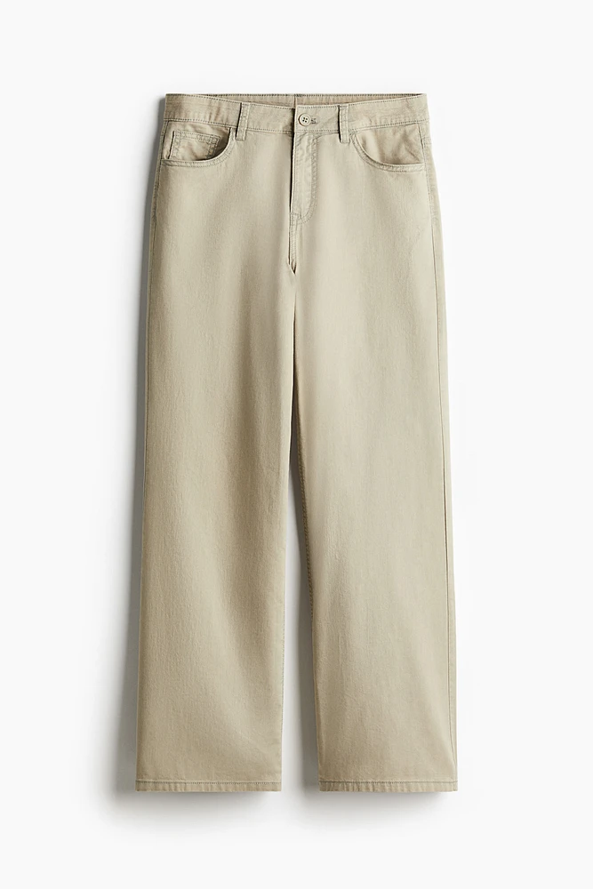 Straight Twill Pants