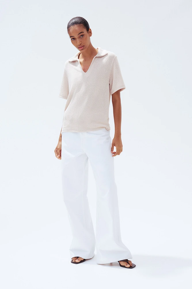 Haut en tricot avec col