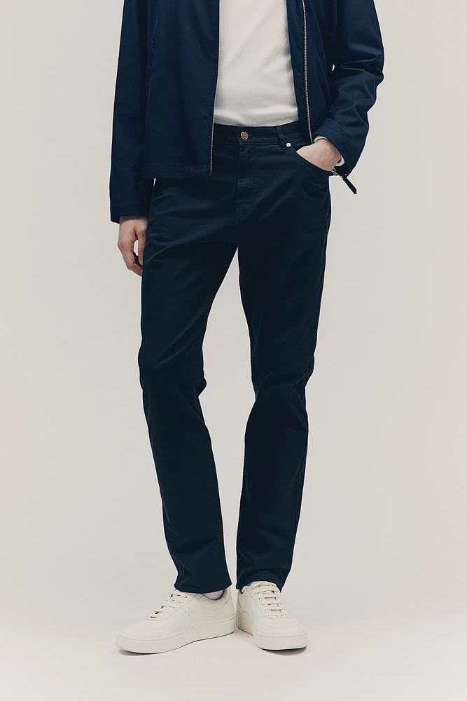 Slim Fit Cotton Twill Pants