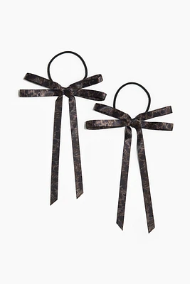 2-pack Bow-detail Hair Elastics
