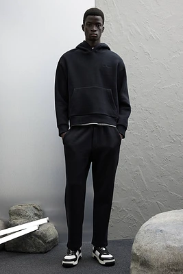 Loose Fit Ribbed Hoodie