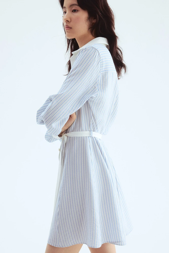 Tie-Belt Shirt Dress
