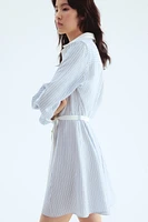 Tie-Belt Shirt Dress