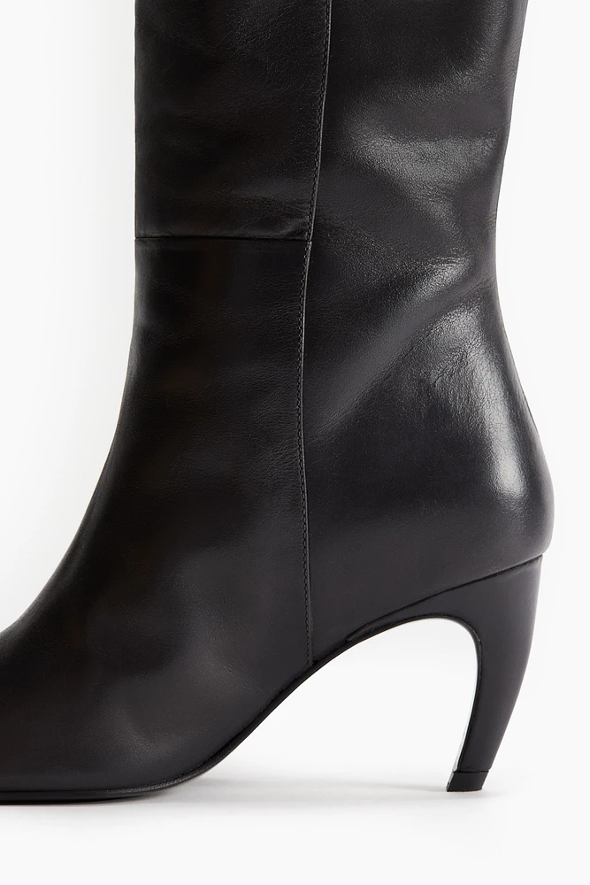 Over-the-Knee Leather Boots