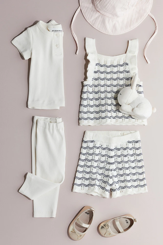 2-piece Pointelle-knit Set