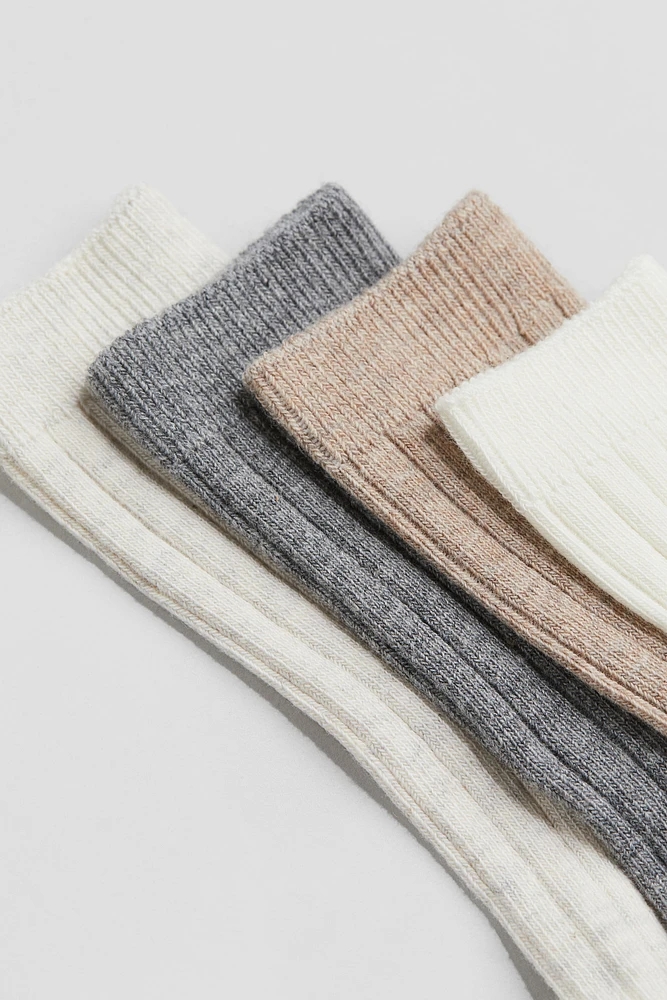 4-pack Ribbed Socks