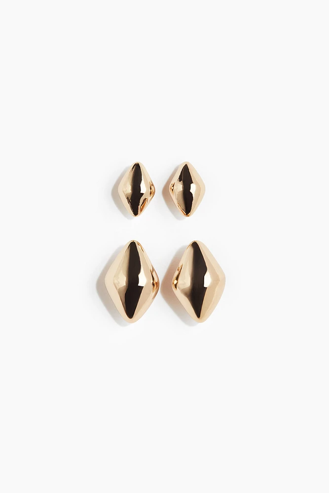 2 pairs Dome Earrings