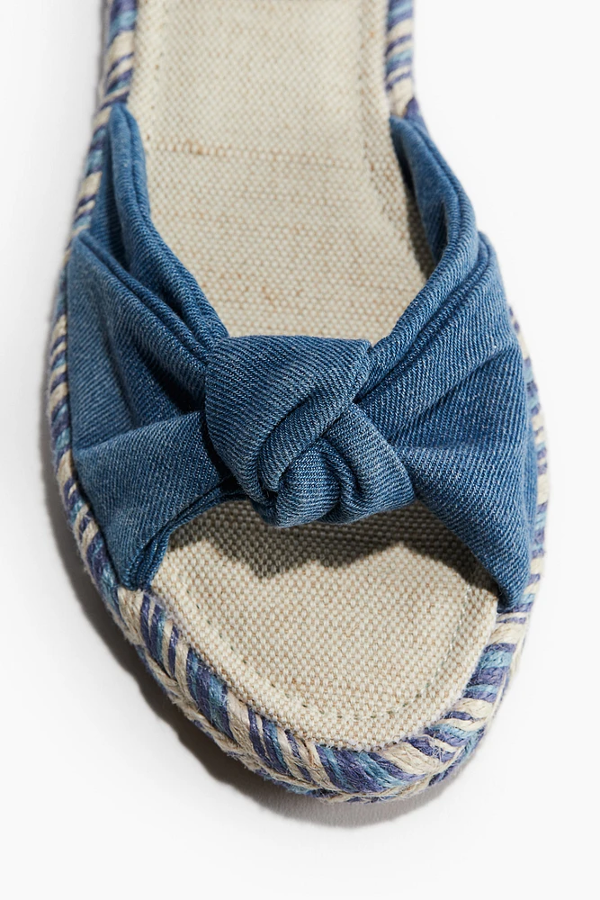 Knot-detail Espadrille Sandals