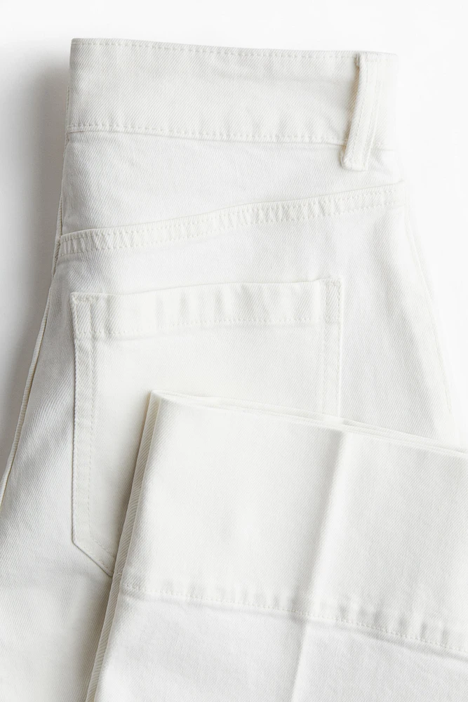 High Rise Wide Leg Cropped Jeans