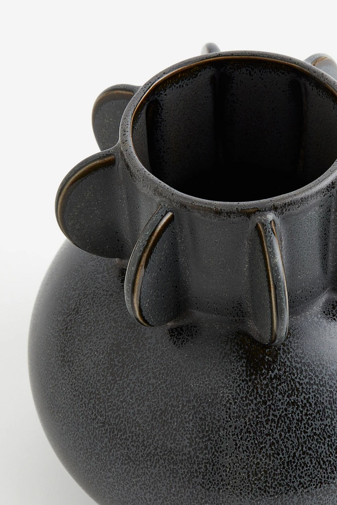 Reactive-glaze Stoneware Vase