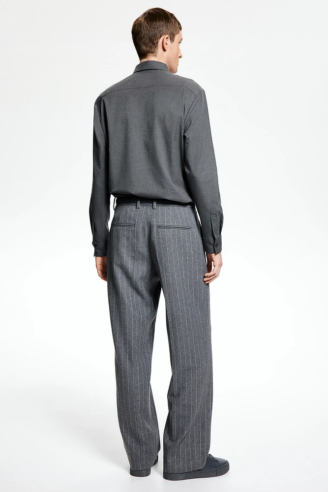 Relaxed Fit Wool-Blend Suit Pants
