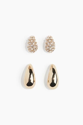 2 paires de boucles d'oreilles