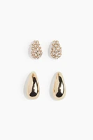 2 paires de boucles d'oreilles