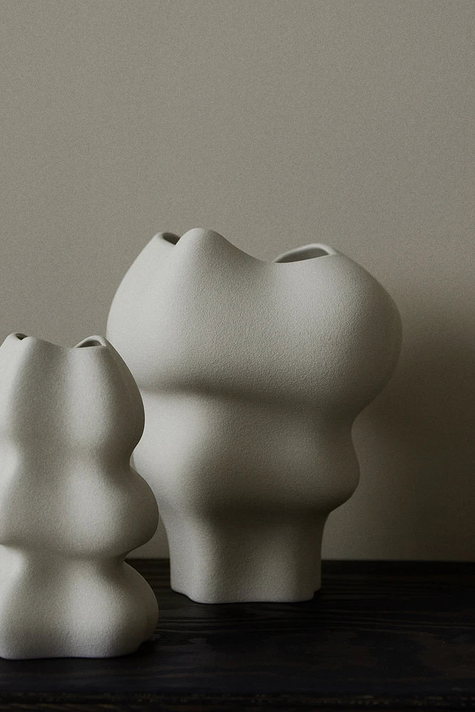 Extra-Large Irregular-Shaped Stoneware Vase