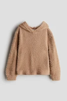 Fluffy-Knit Hoodie