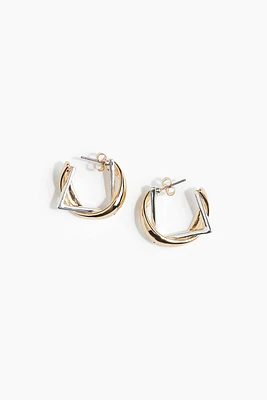 Two-Toned Hoop Earrings