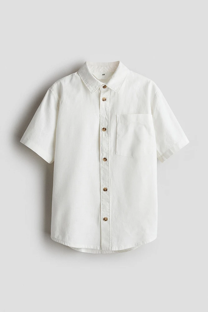 Linen-Blend Shirt