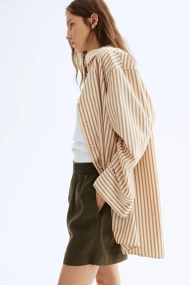 Linen-Blend Shorts